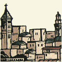 Jerusalem - View of the Old City in Sunlight