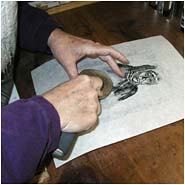 image seen through the paper