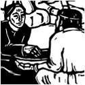 And Boaz said to her at meal-time, "Come here and eat some of the bread, and dip your piece in the sour-wine."