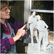 using a rasp to move excess plaster
