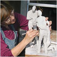 a plaster sketch