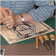 using the small v-gouge